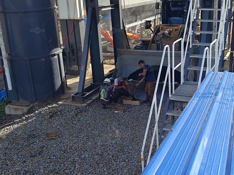 asphalt aggregates production by asphalt batch plant