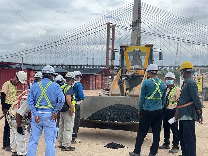 asphalt aggregates quality check with the company in Myanmar