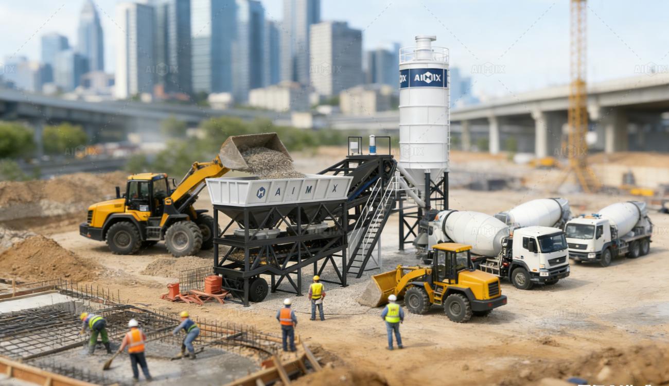 mobile batching plant for urban construction