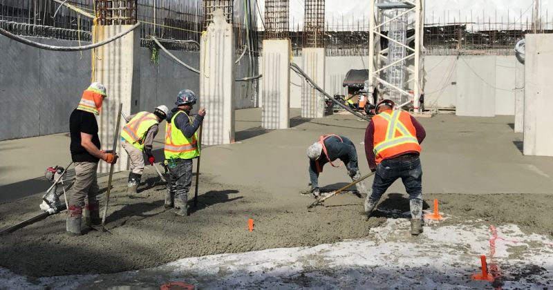 space-constrained construction site