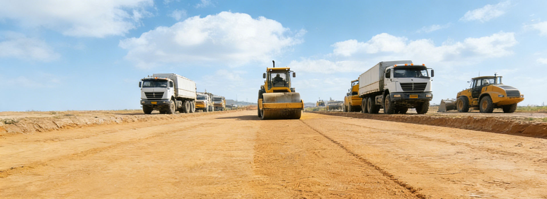 stabilized soil for road base before asphalt paving