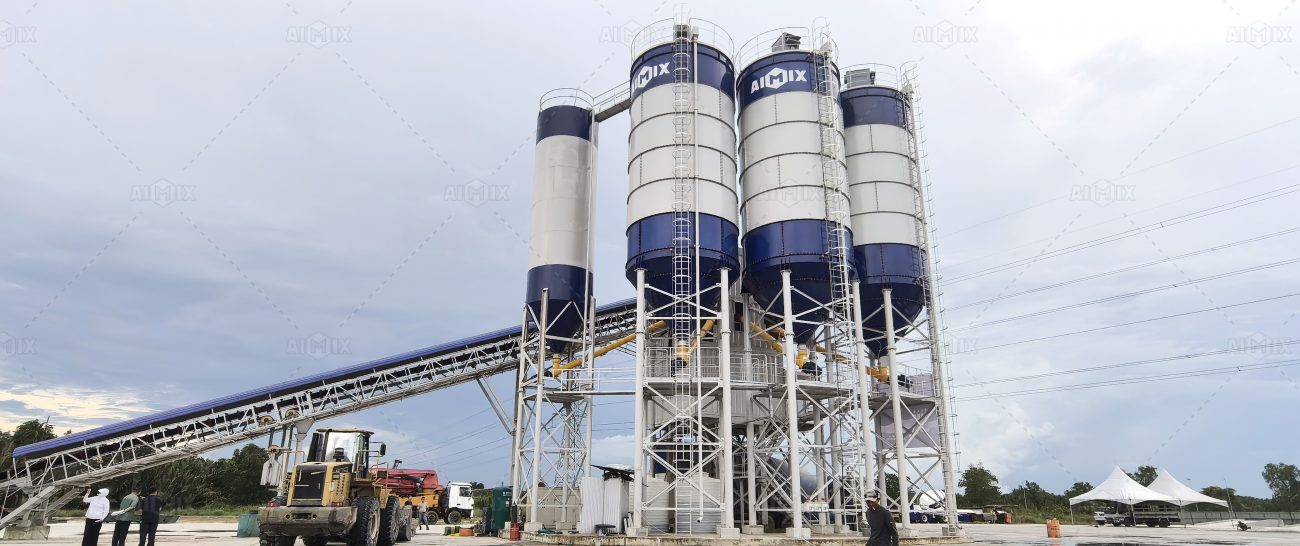 stationary concrete batch plant Aimix