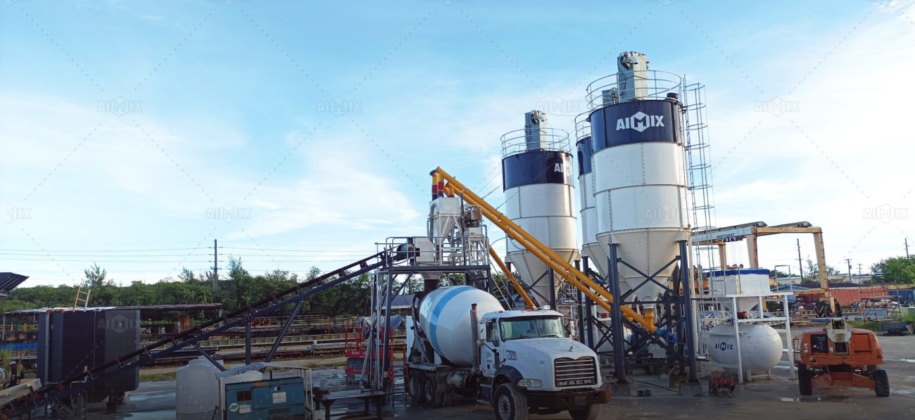 AJG50 dry mix batching plant for the USA