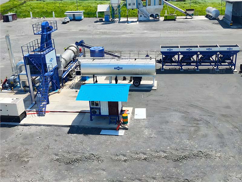 ALYT-80 AIMIX portable mini asphalt drum mix plant price for producing asphalt aggregates in Papua New Guinea