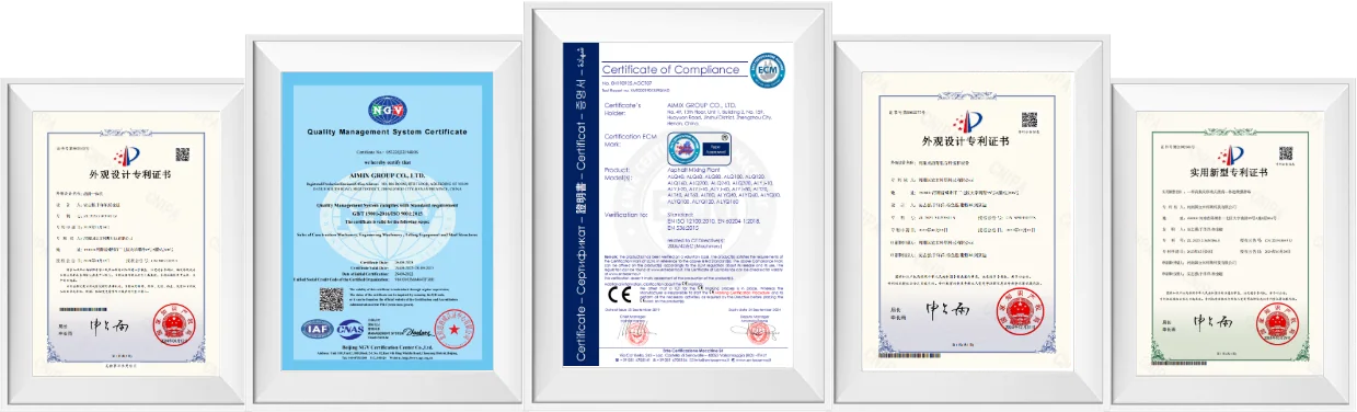 Asphalt Road Construction Equipment Patent certification in USA