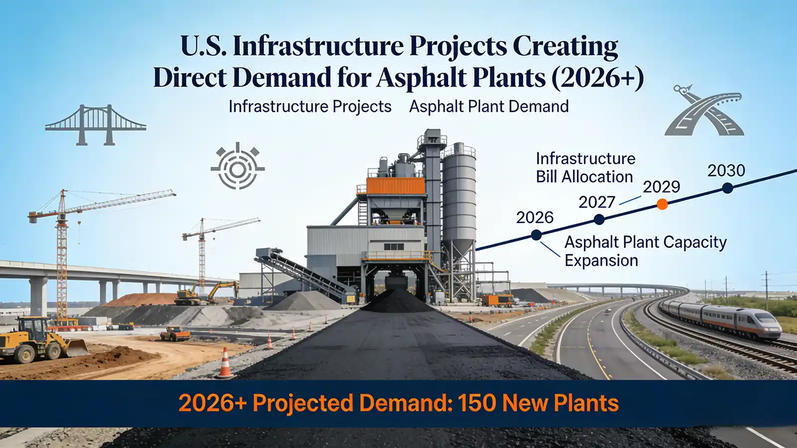 USA infrastructure projects creating direct demand for asphalt mix plants