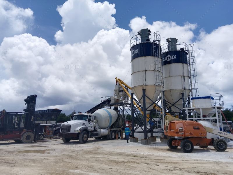 dry mixing plant in precast plant