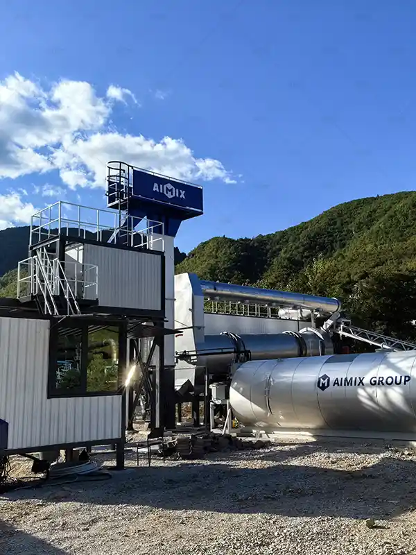 80TPH mobile asphalt drum mix plant installation in Bosnia and Herzegovina