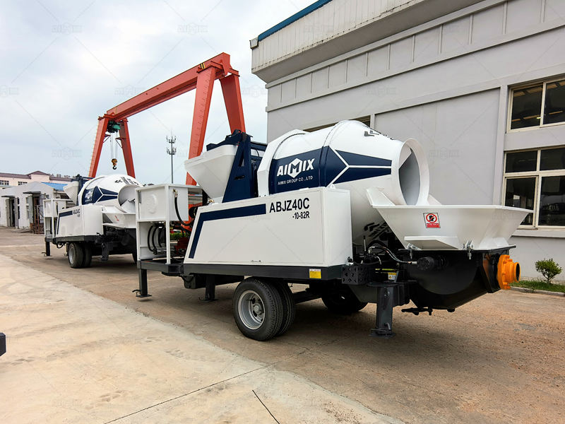 Diesel powered ABJZ40C concrete mixture pumps for Guinea rail