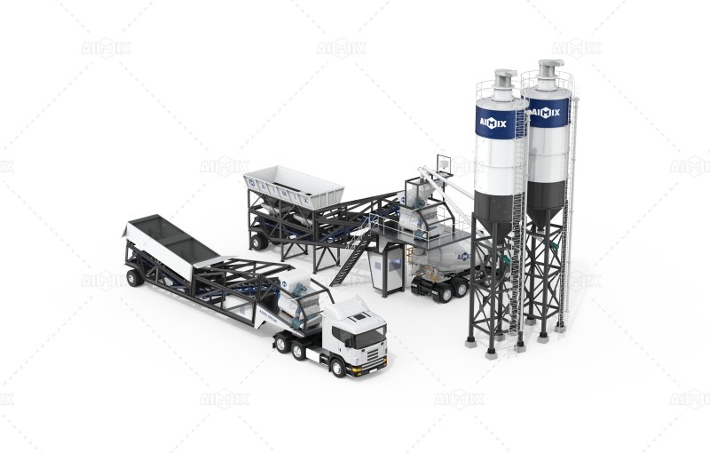 AJY mobile type rmc plant solution