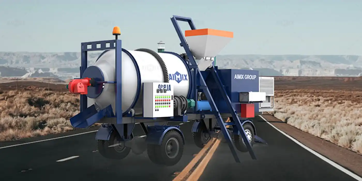 ALB small mobile asphalt mixer machine for sale 3D drawing