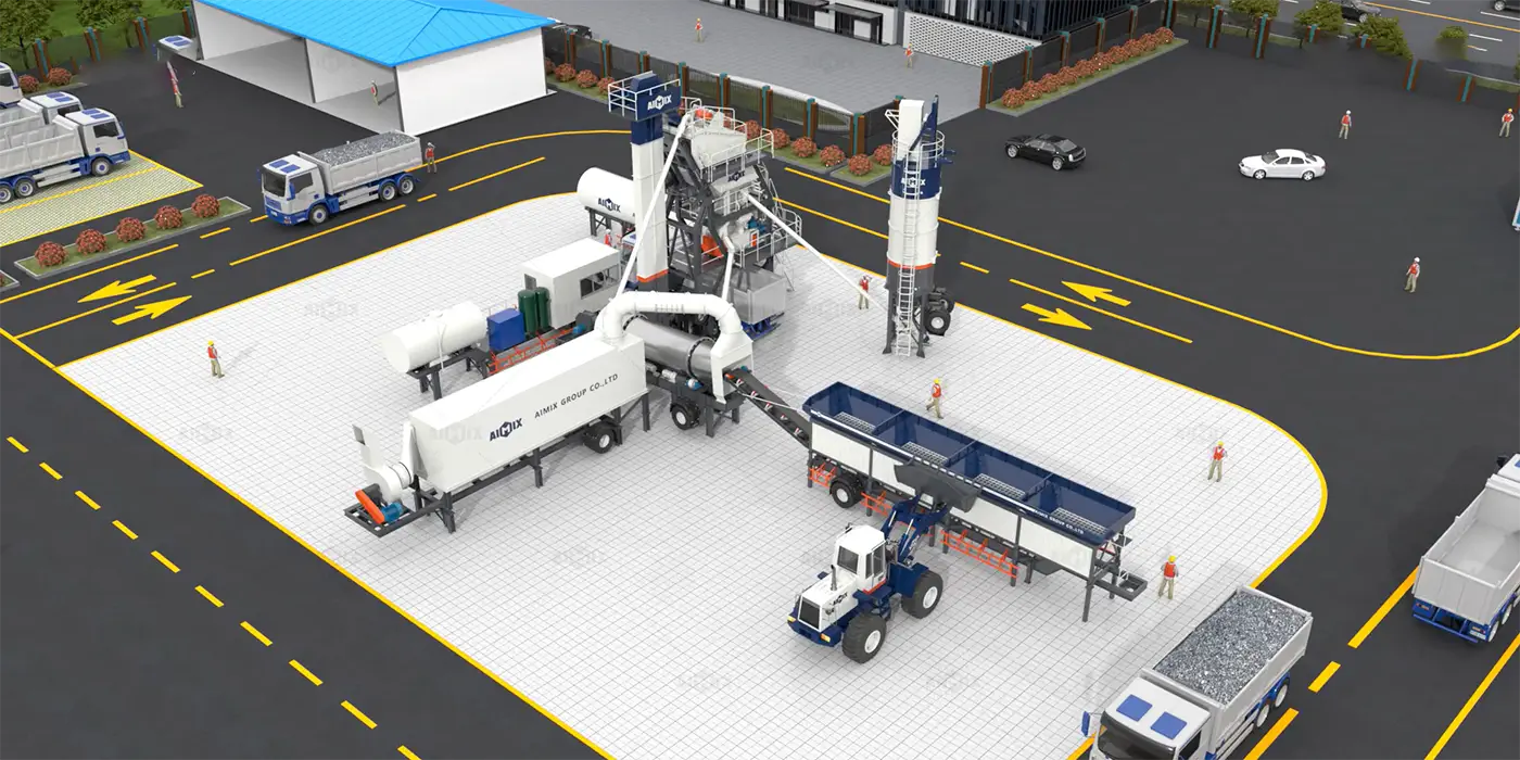 ALYQ-90 Mobile asphalt mixing plant relocation within 24 hours