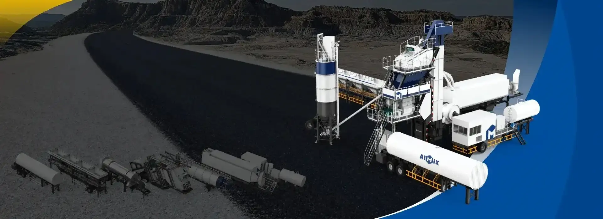 ALYQ90 Mobile asphalt batch mix plant for fast deployment globally