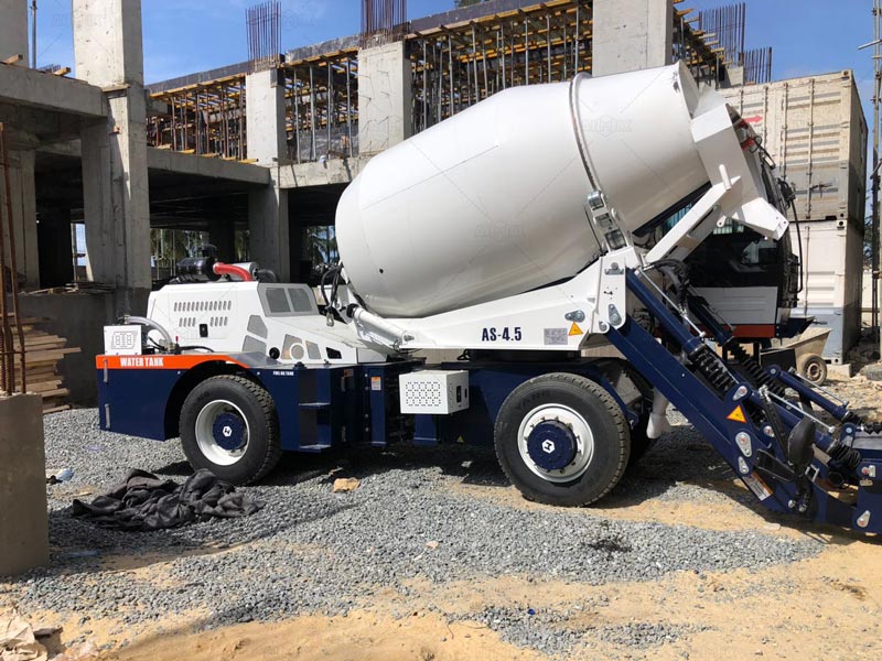 AS-4.5 large self loader concrete mixer for sale