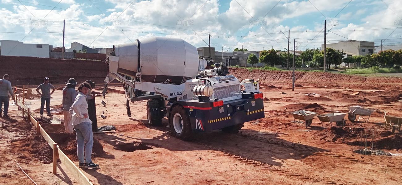Aimix Concrete Transit Mixer Brings Mobile Productivity to Rural Construction in Brazil