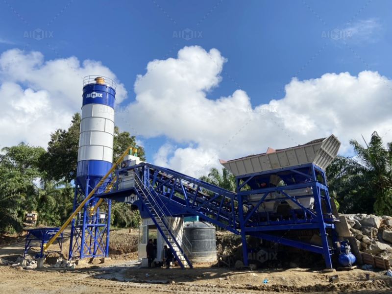 mobile concrete batching plant sale