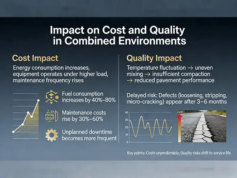 Impact on Cost and Quality in Asphalt plant Combined Environments
