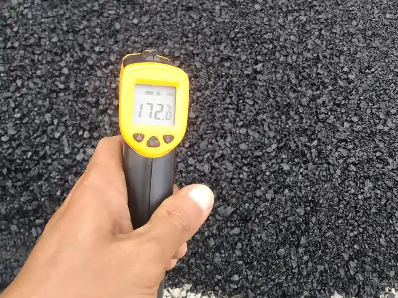 asphalt temperature for asphalt aggregates production by 80tph asphalt mix plant in Indonesia