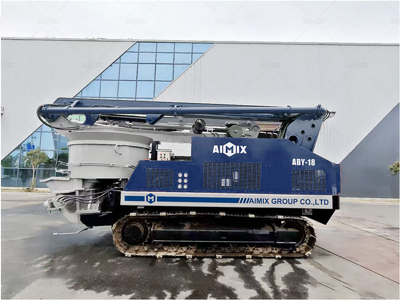 crawler pan mixer concrete boom pump for Guinea