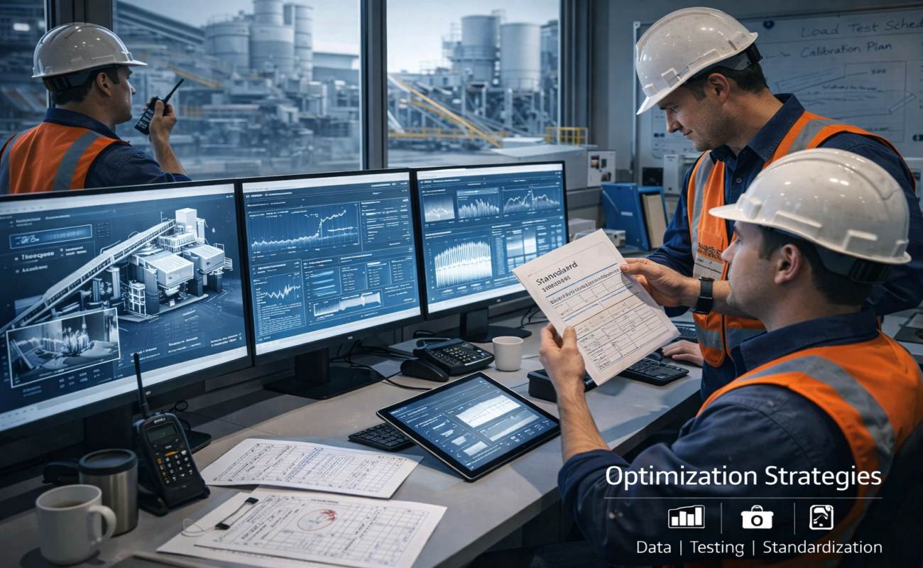 optimization strategies during concrete plant debugging