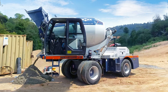 self loading concrete mixer truck