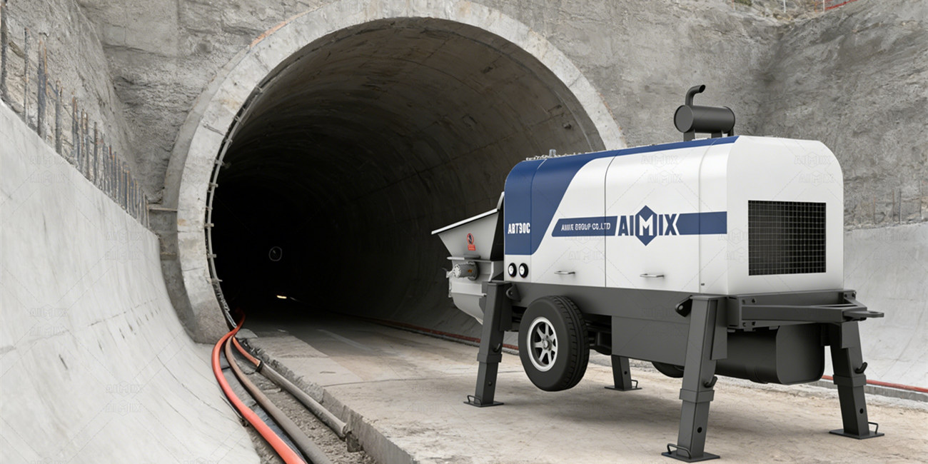 small concrete pump sale for tunnel construction