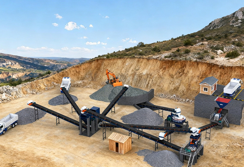 stationary crushing solution for sand and aggregate production