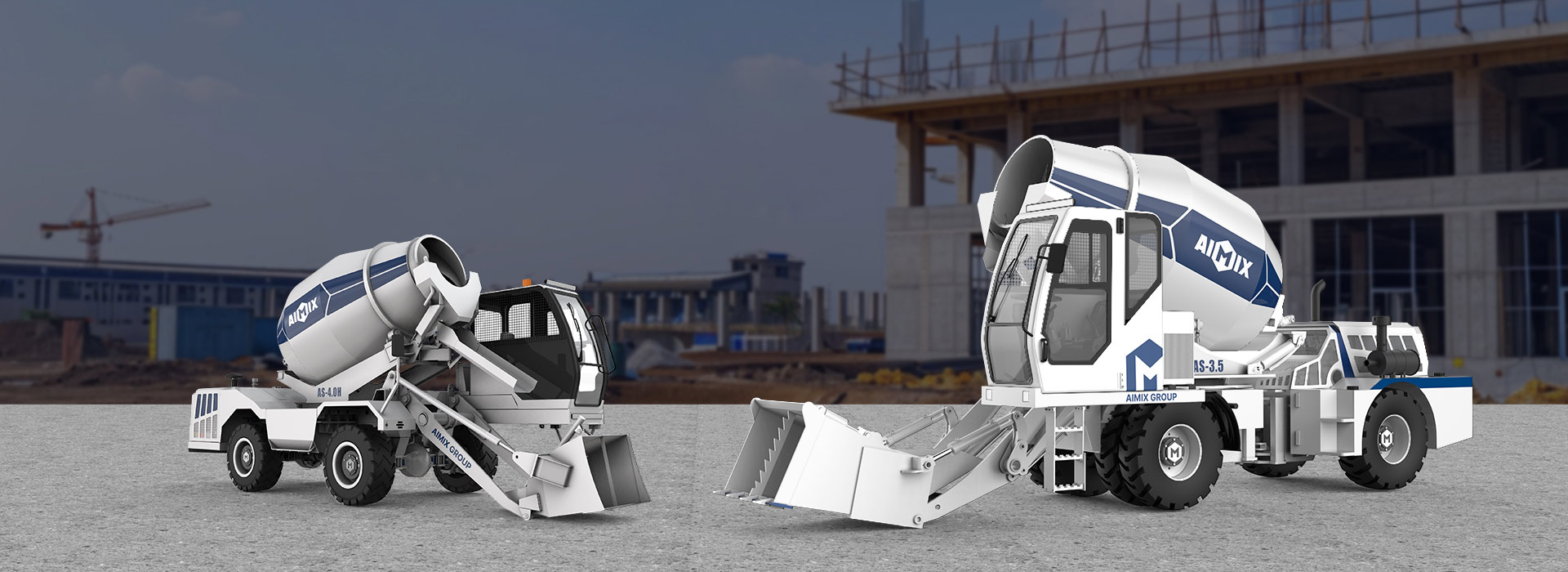 what is a self loading concrete mixer machine