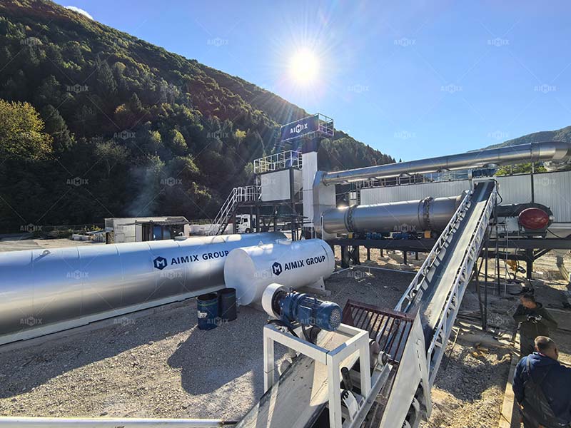 80TPH mobile asphalt mix plant in Sarajevo, Bosnia and Herzegovina