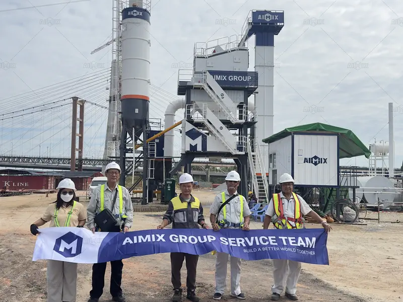 80tph asphalt plant service team for installation and training in Myanmur