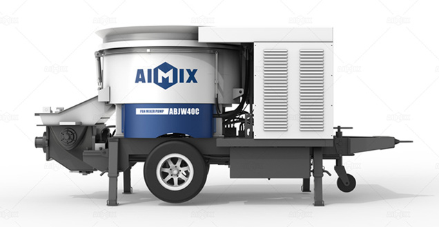 ABJW40C pan mixer concrete mixer pump