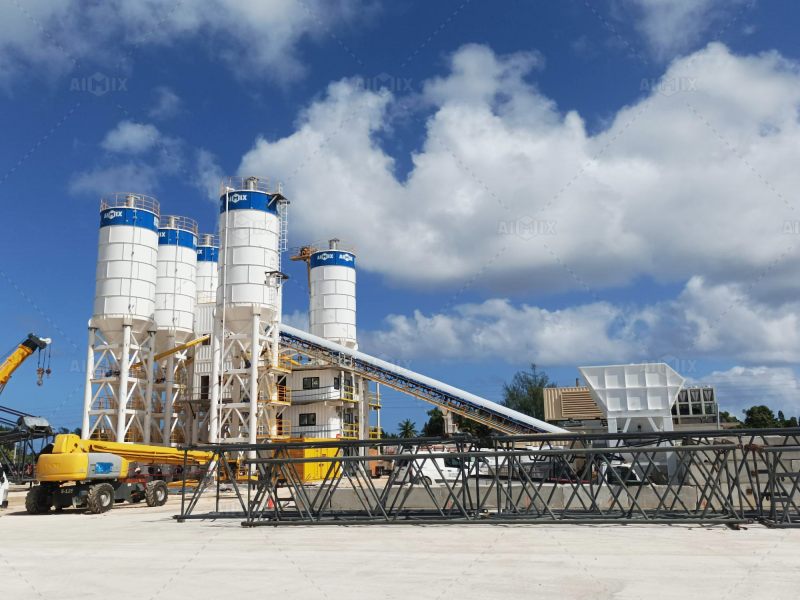AJ180 stationary batching plant provided for Guam