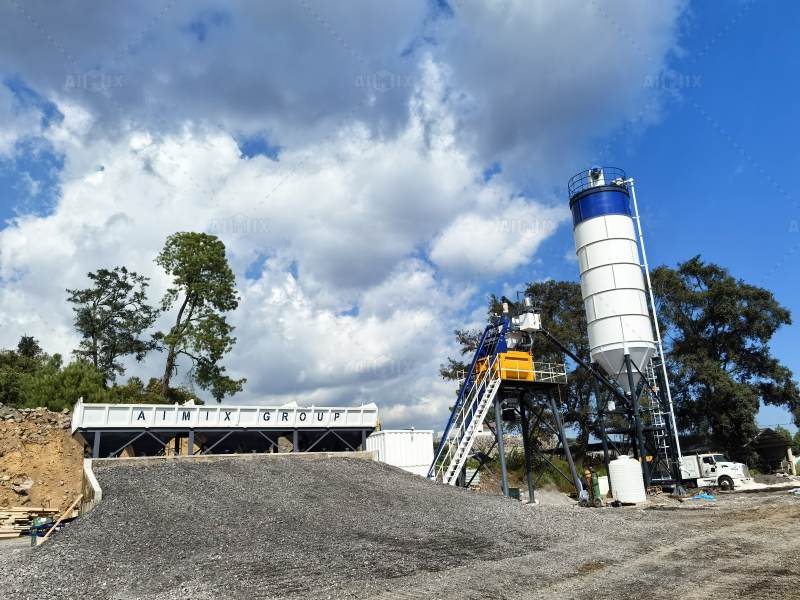 AJ50 hopper type batching plant for concrete supply