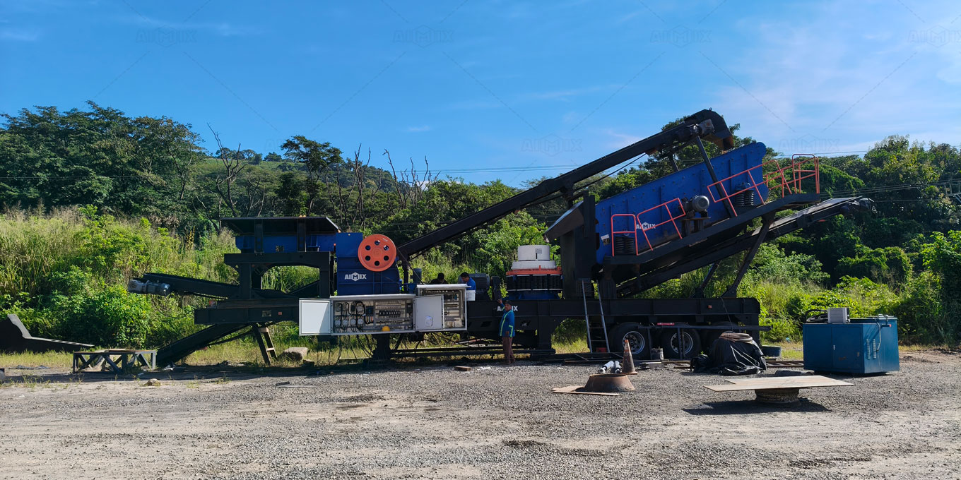 APY4 mobile aggregate crushing plant operation in El Salvador