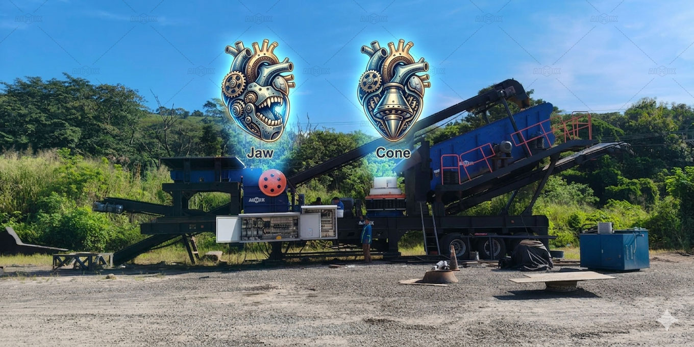 Aggregate Crusher Mobile Type in AIMIX Grupo