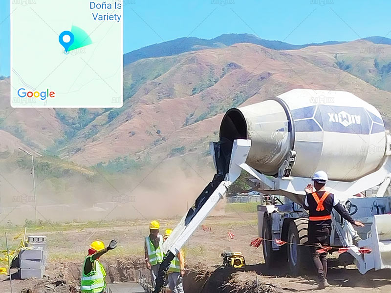 Aimix Self loading Mixer Helps Philippine Solar Project