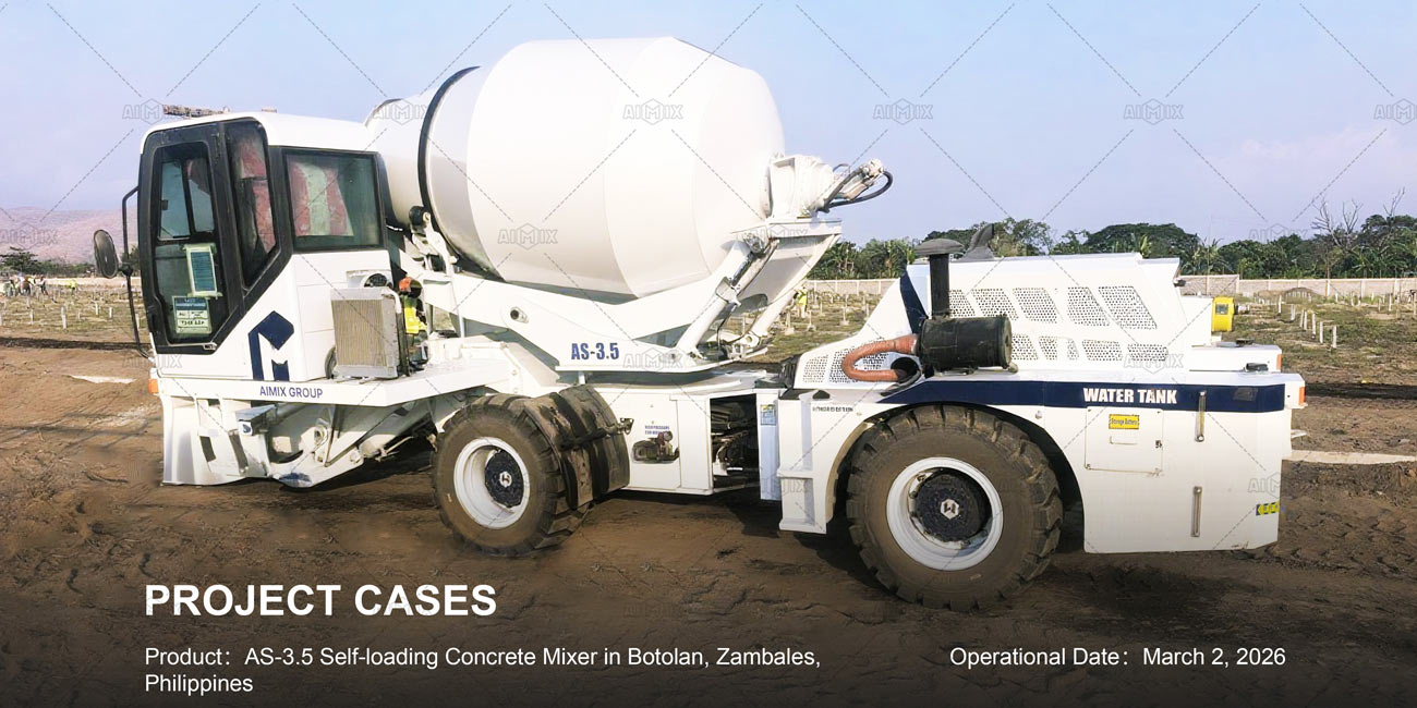 Aimix self loading concrete mixers work in the Philippines