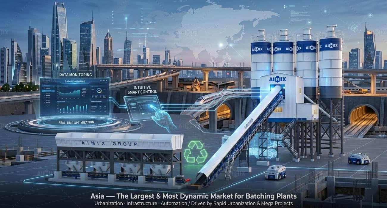 Asia market for batching concrete plant