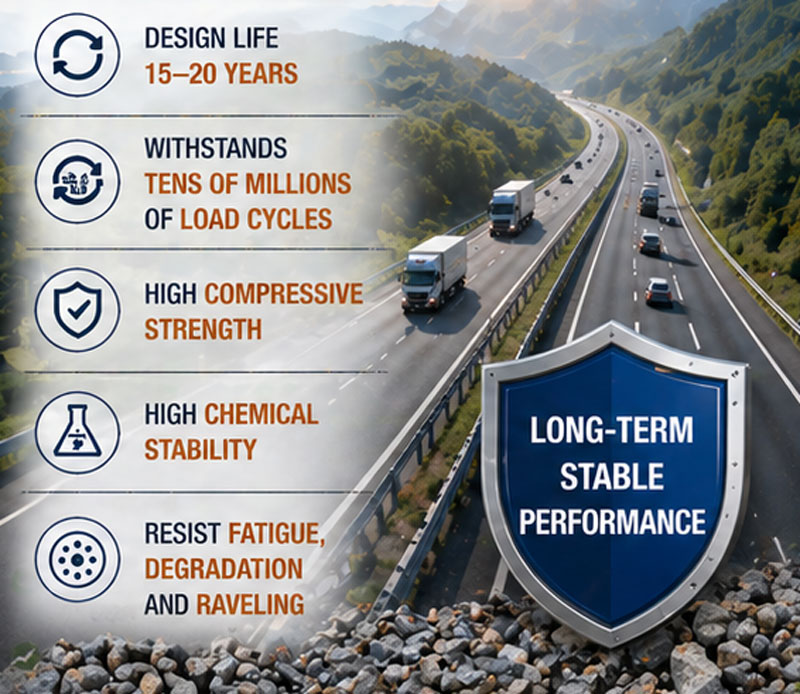 aggregates with high chemical stability and physical strength