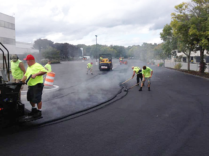 underneath asphalt paving for green road construction
