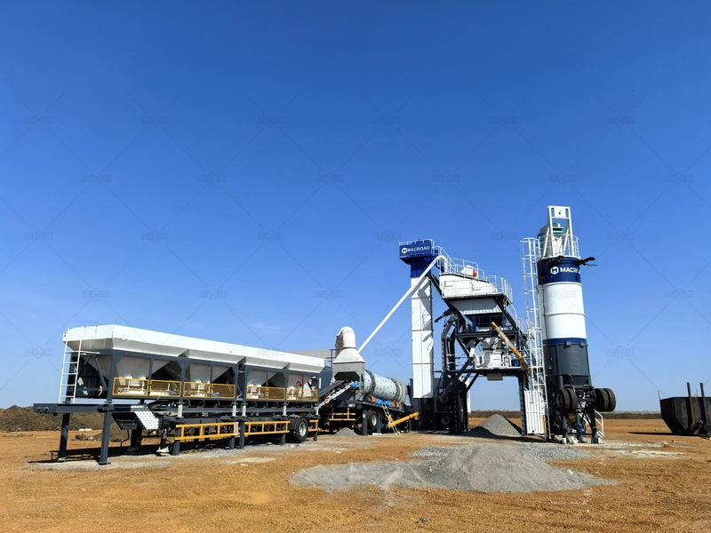 100TPH Mobile Asphalt Batch Mixing Plant Installed in Sudan Within 3 Days