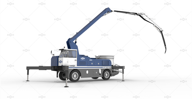 20m Mobile Wheel Chassis Concrete Pump in UAE