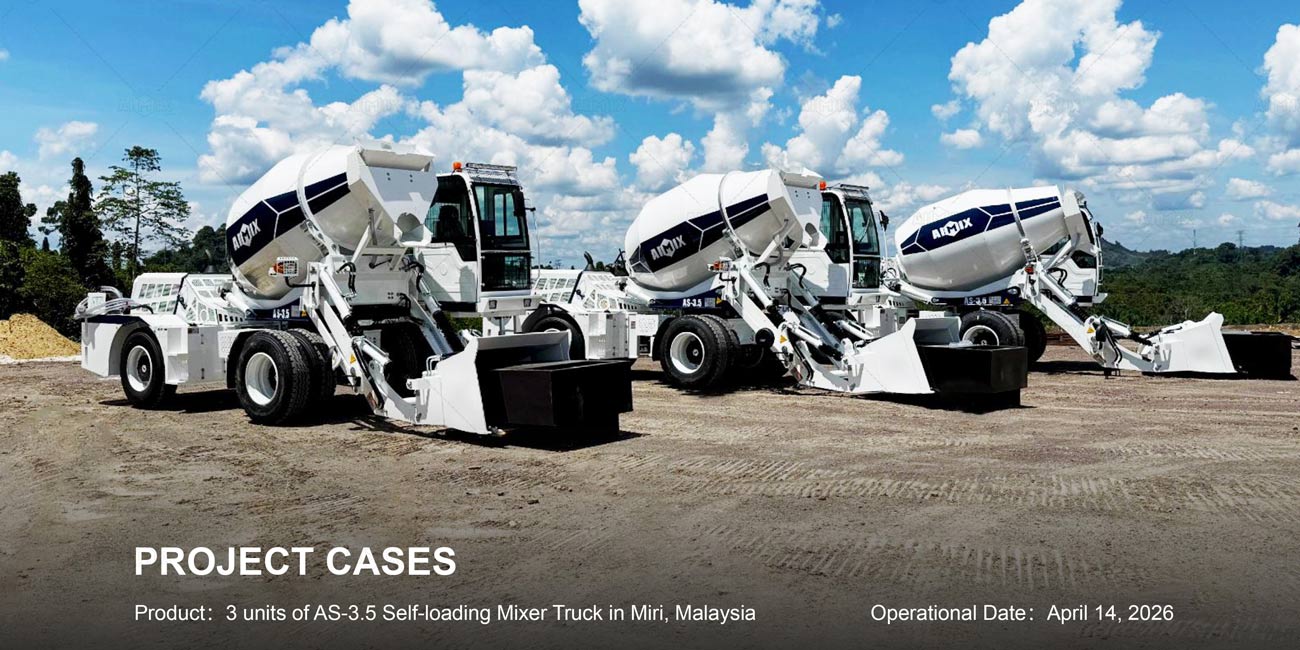 3 units of Aimix self loading concrete mixer truck in malaysia