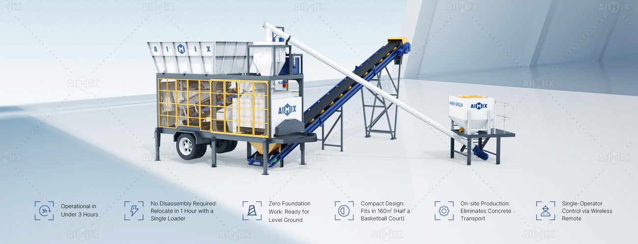 AJSY compact batching concrete plant