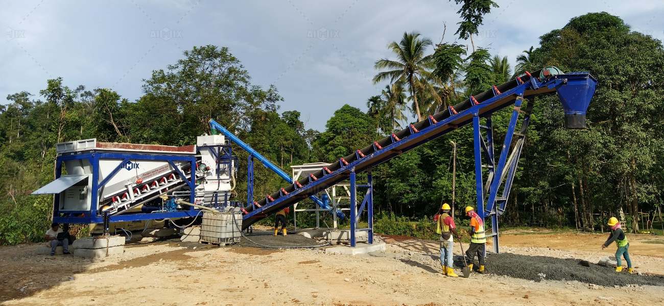 AJSY35 small batching concrete plant for sale Malaysia