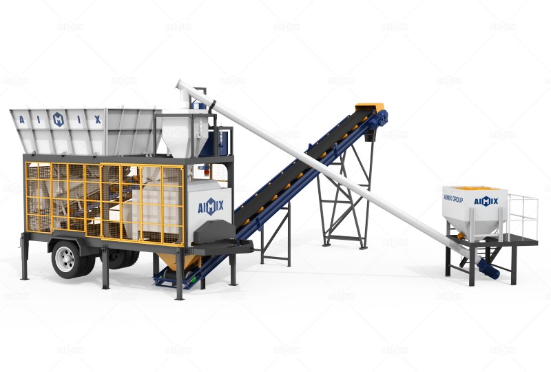 AJSY40 small concrete mixing plant