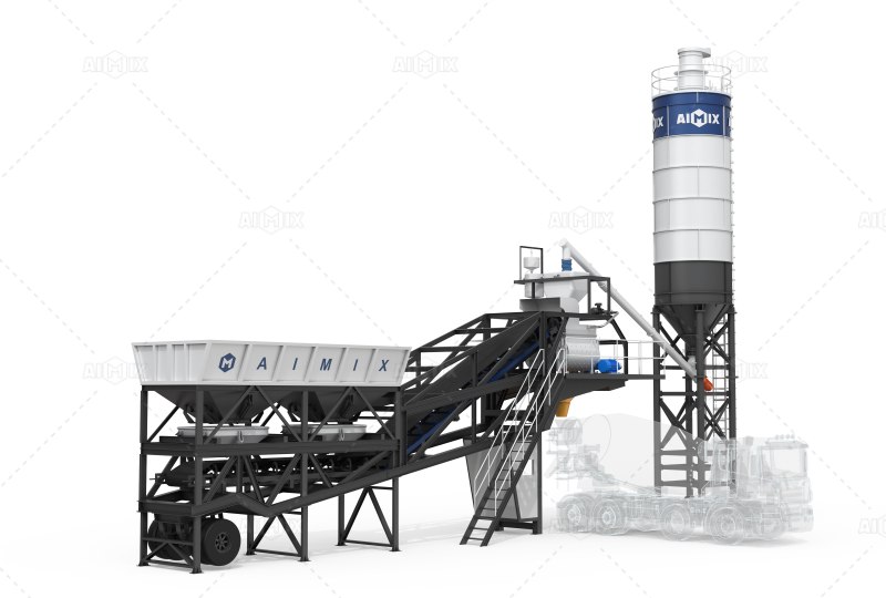 AJY mobile small concrete plant Aimix
