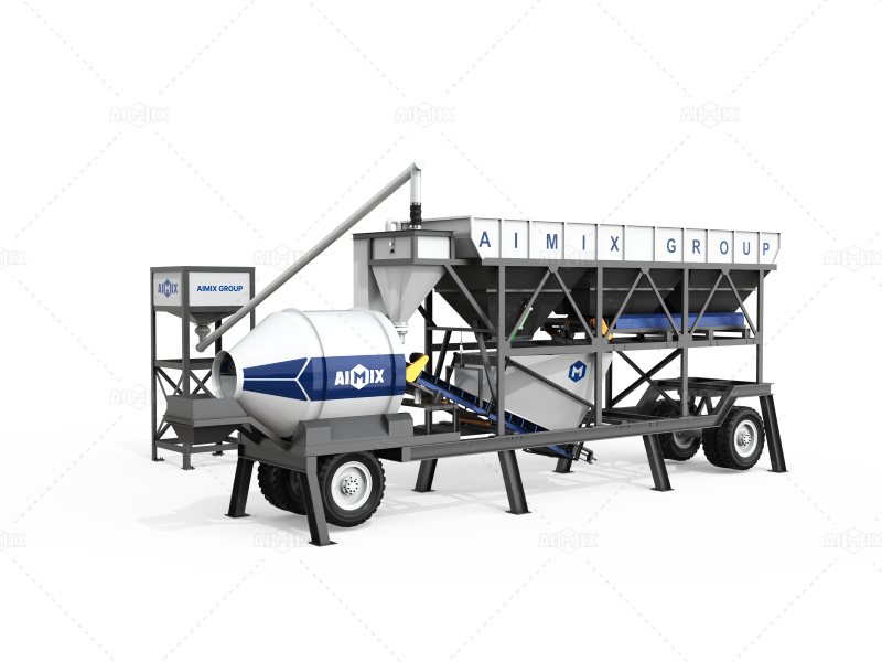 AJZY drum type rmc mobile plant for Bangladesh