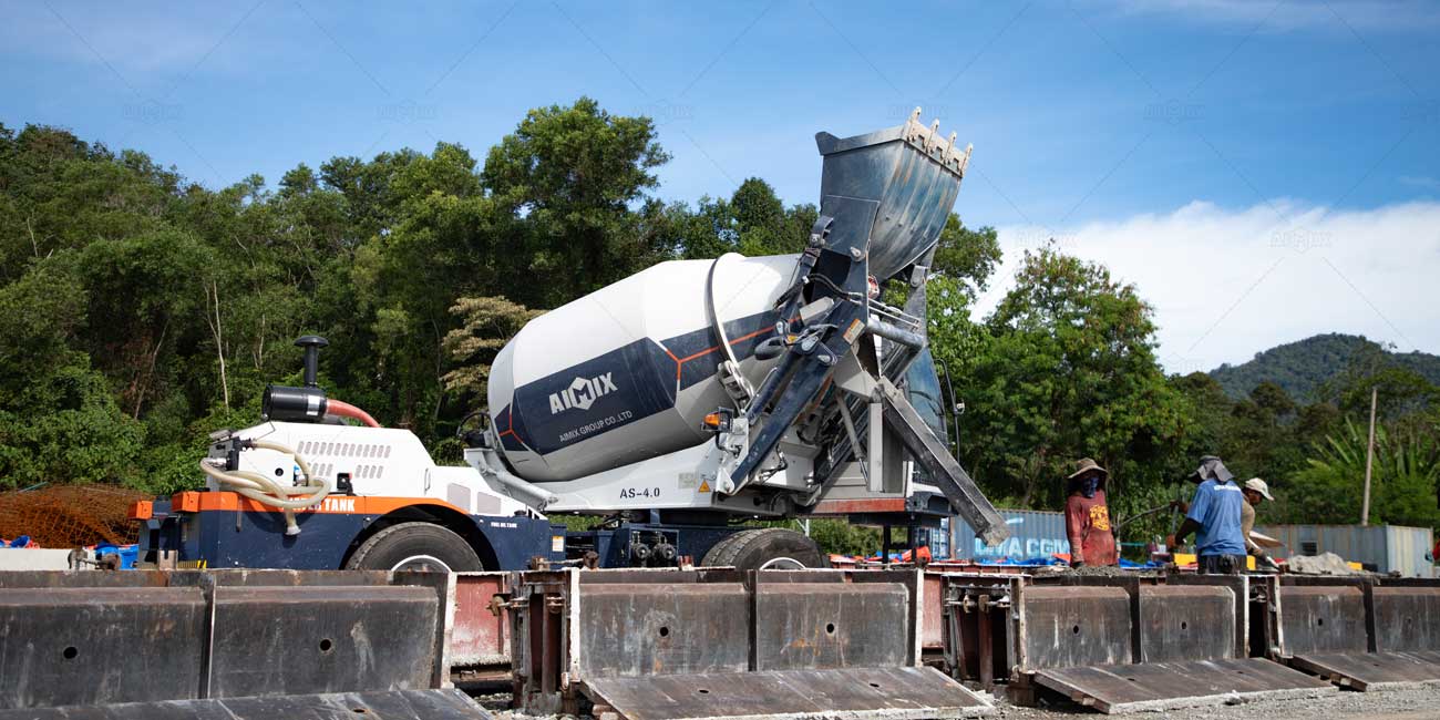 Aimix self loading concrete mixers for precast concrete