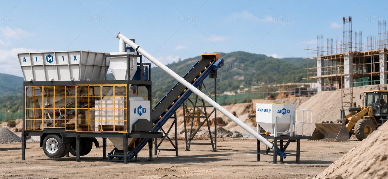Aimix small batching concrete plant solution